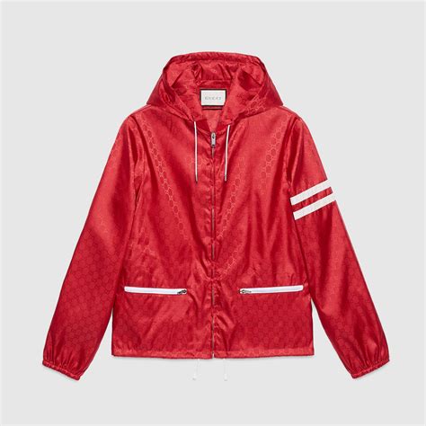 red gucci windbreaker|gucci windbreaker men.